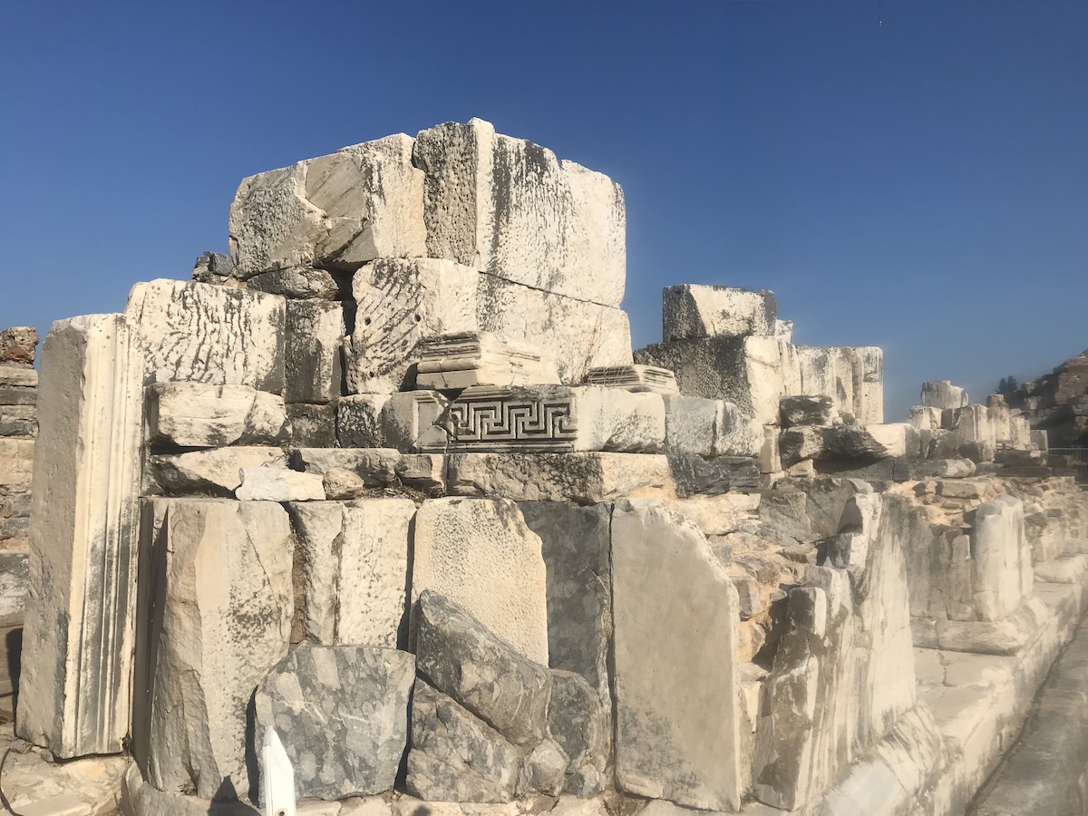 Pile of ancient marble