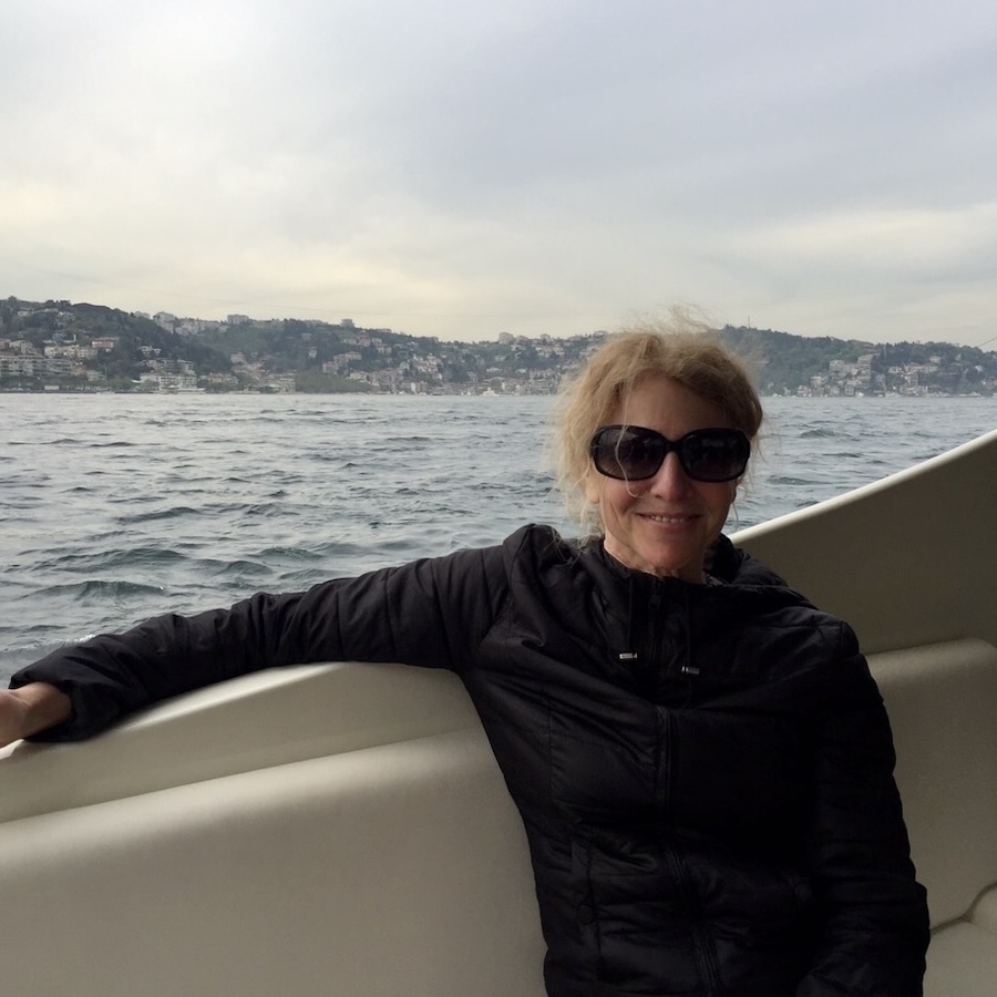 woman on a boat