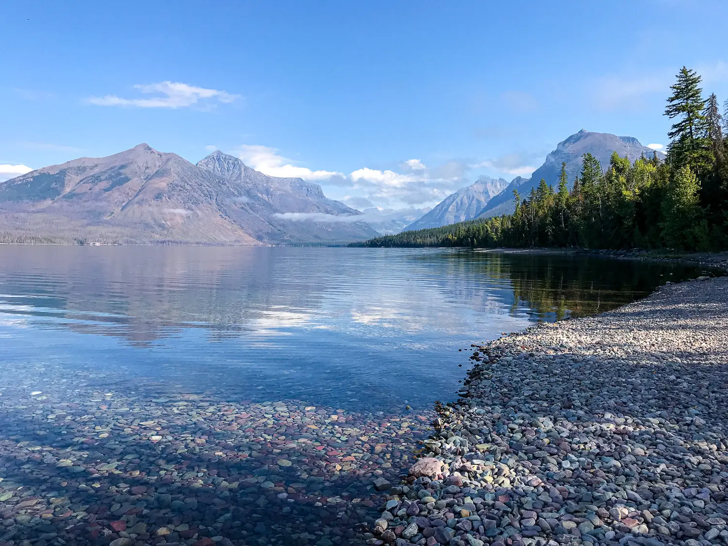 lake and mountains