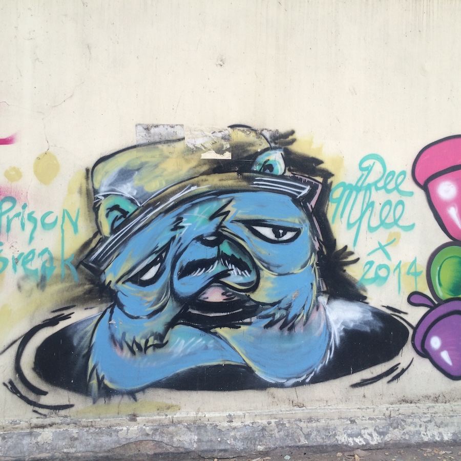 street art bear