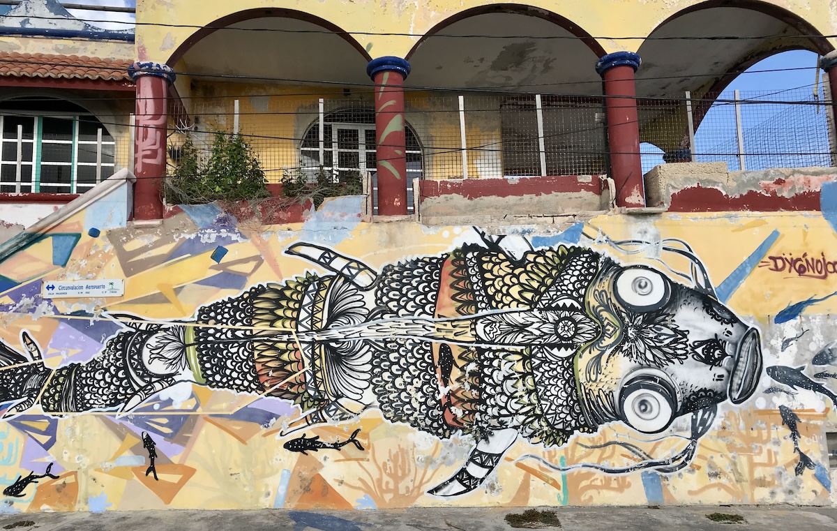 mural of fish