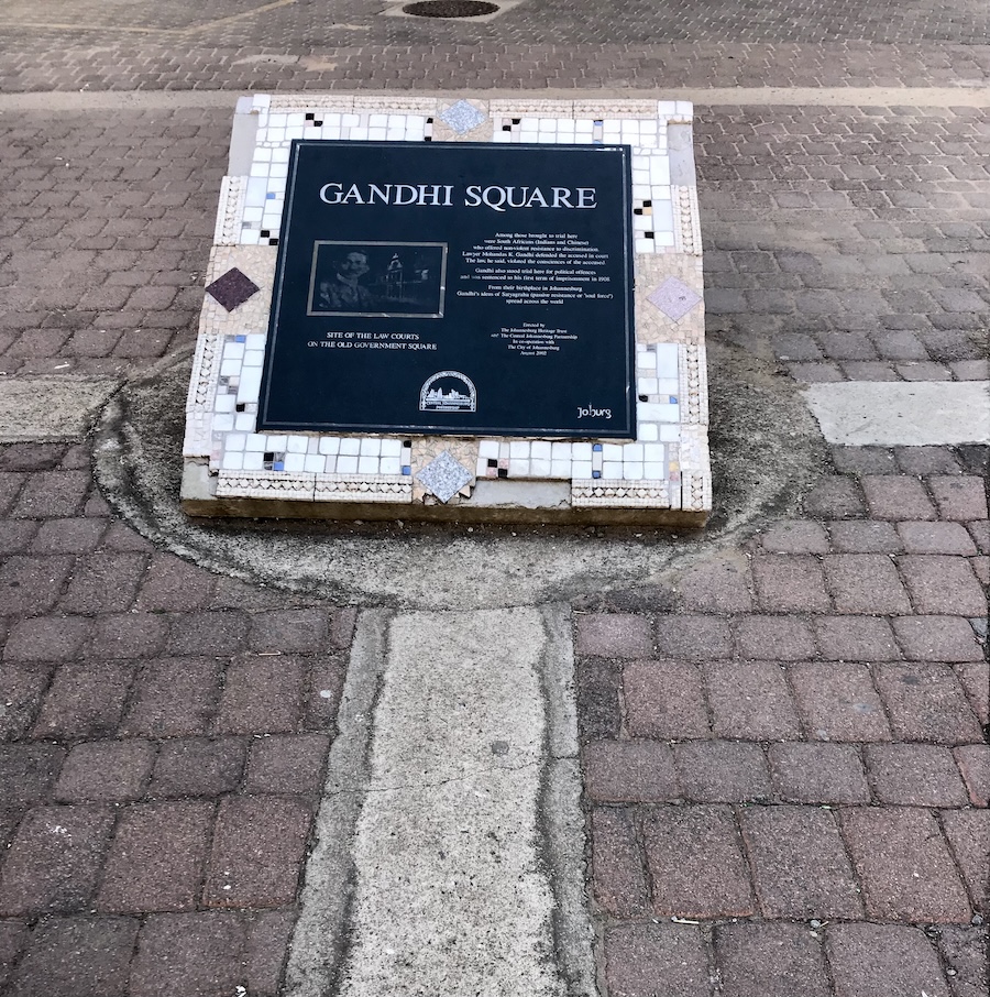 Ghandi plaque