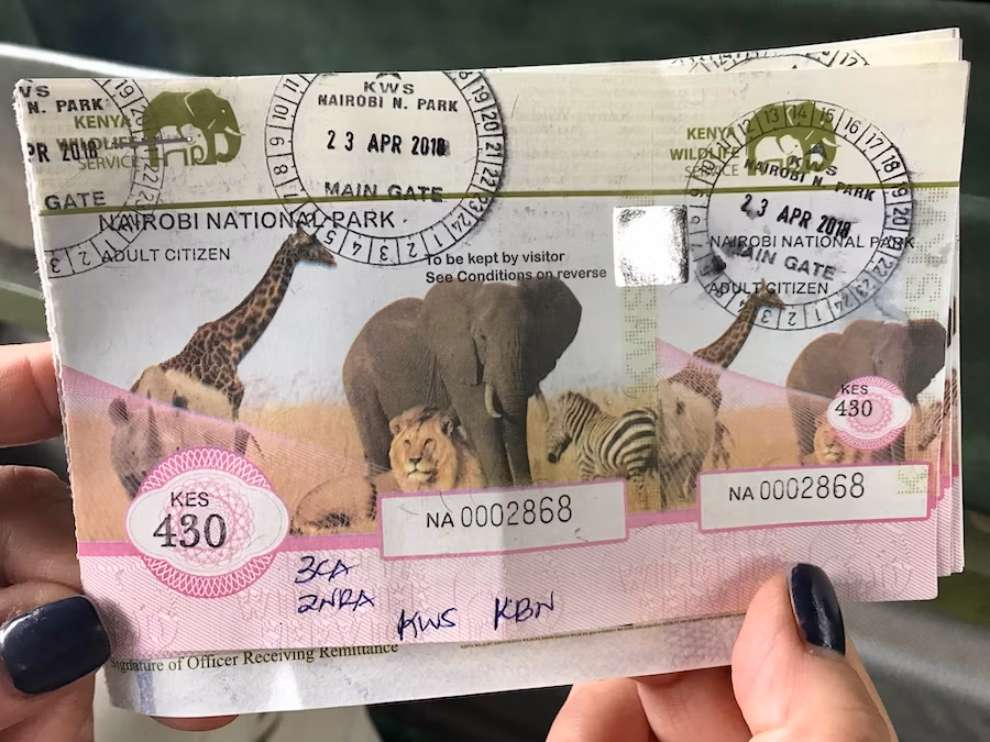 Nairobi National Park entrance ticket