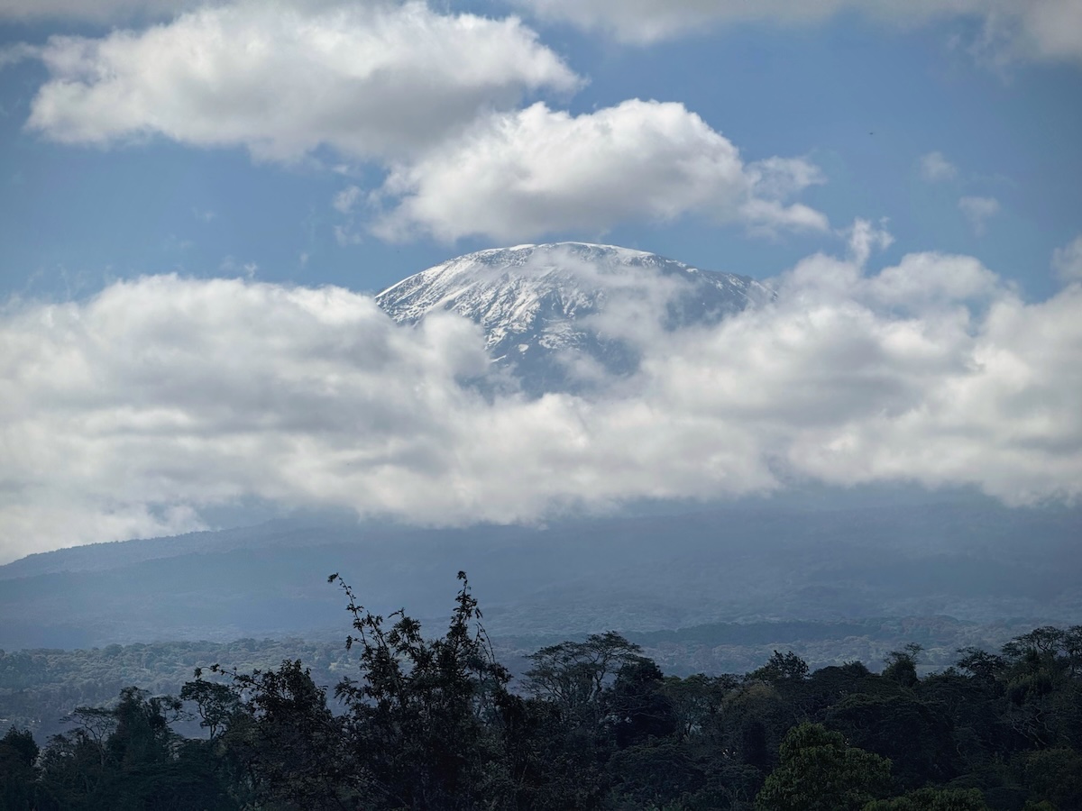 mountain in the clouds