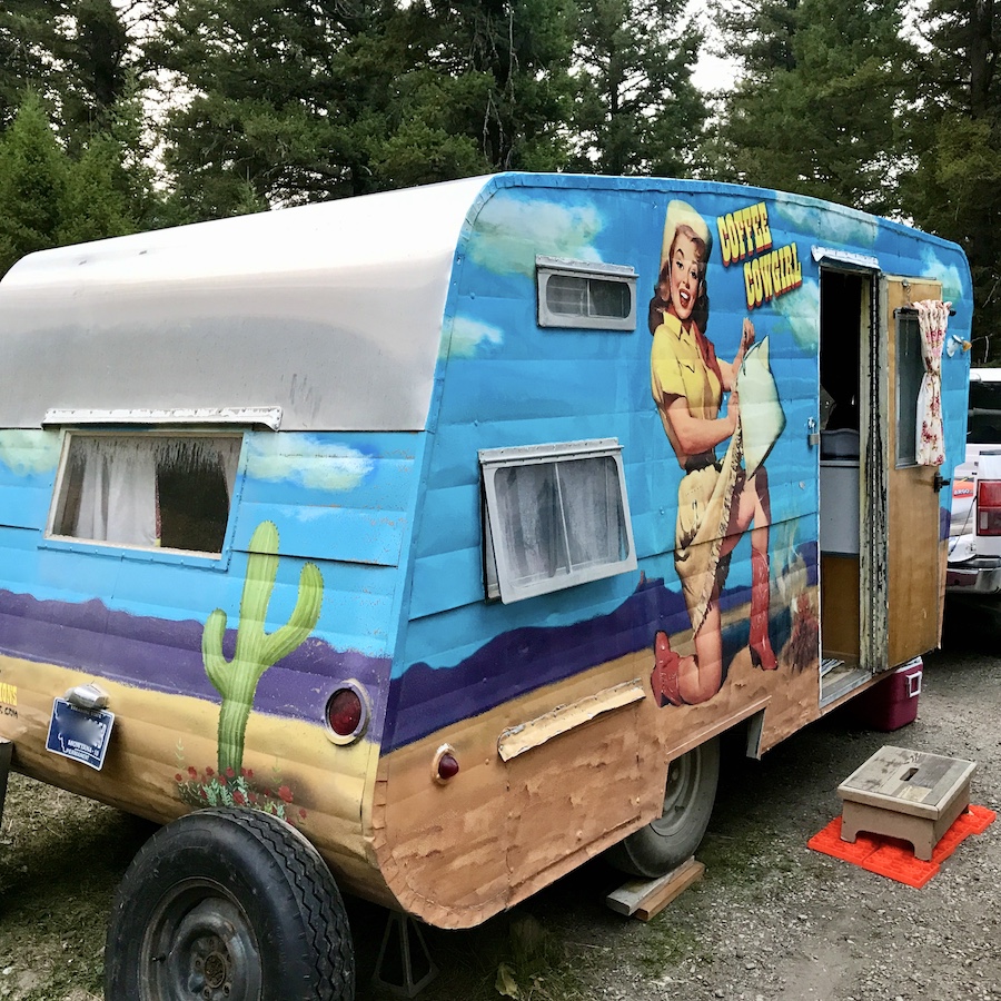 colorful camper
