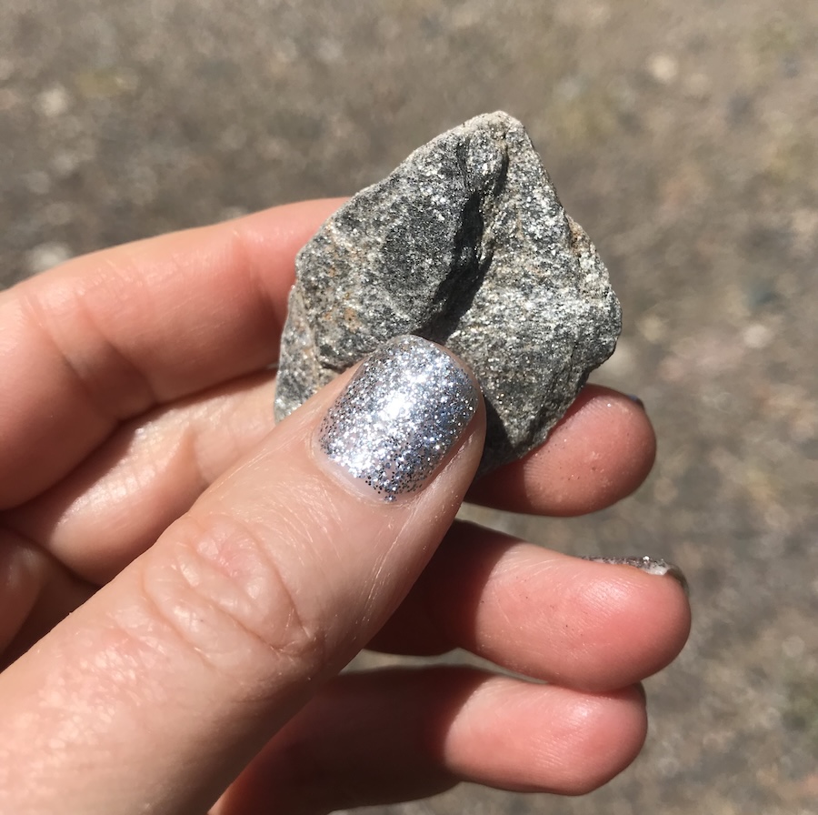 shiny silver rock