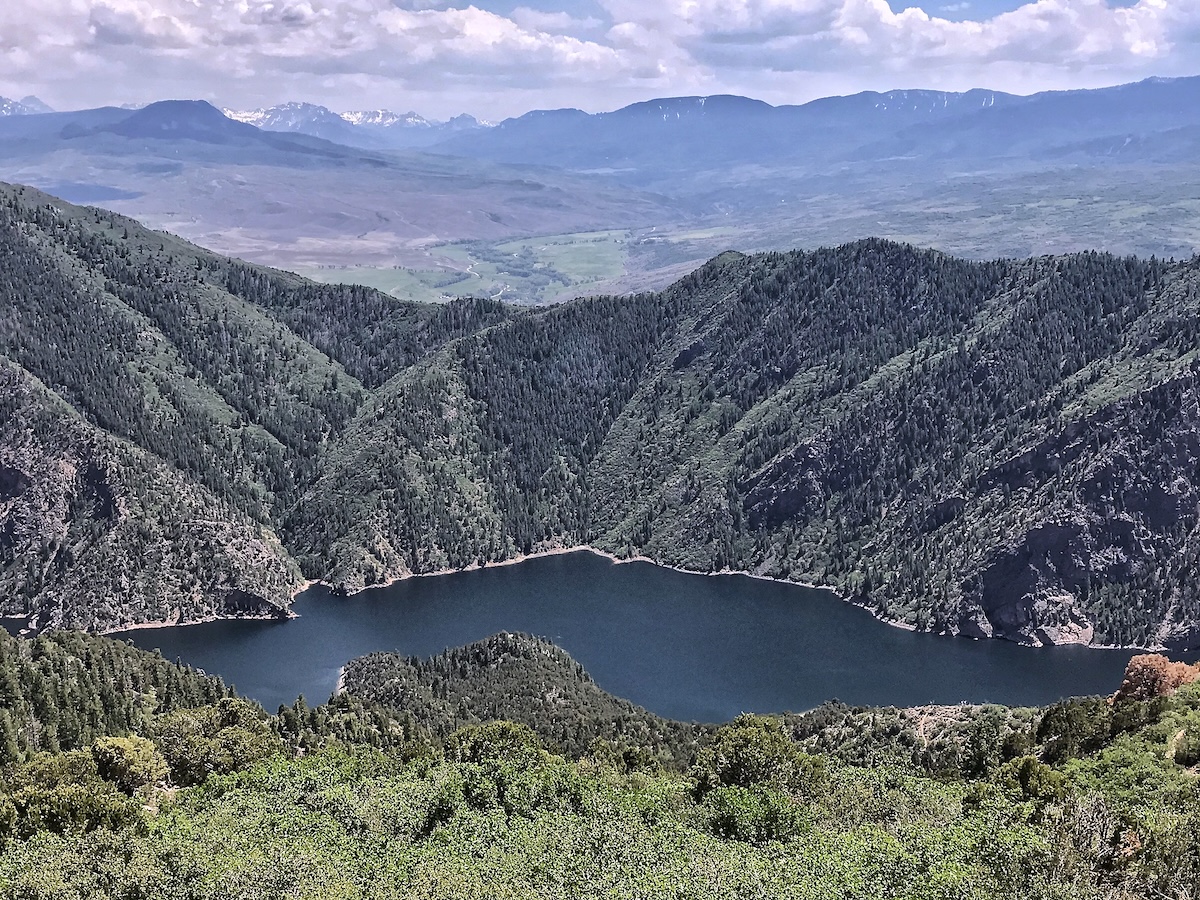mountain lake from a distance