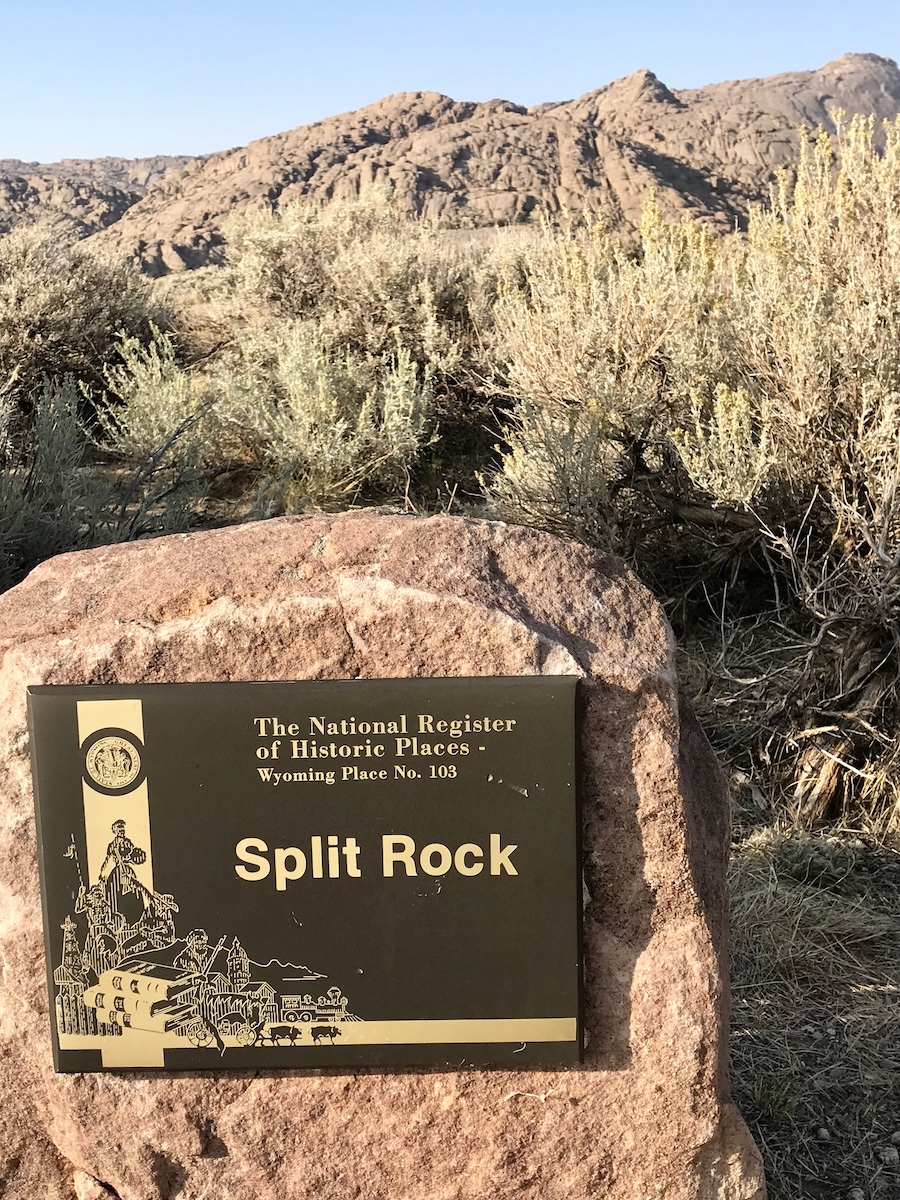 Split Rock Placard on a rock