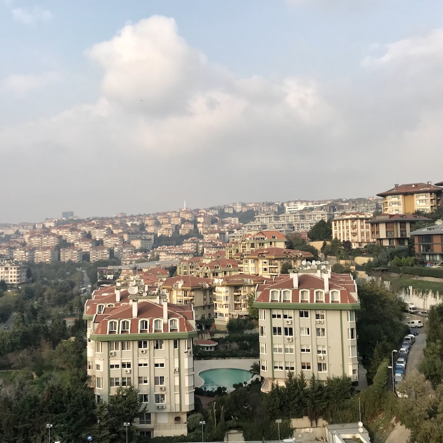 Red roof apartments in Istanbul