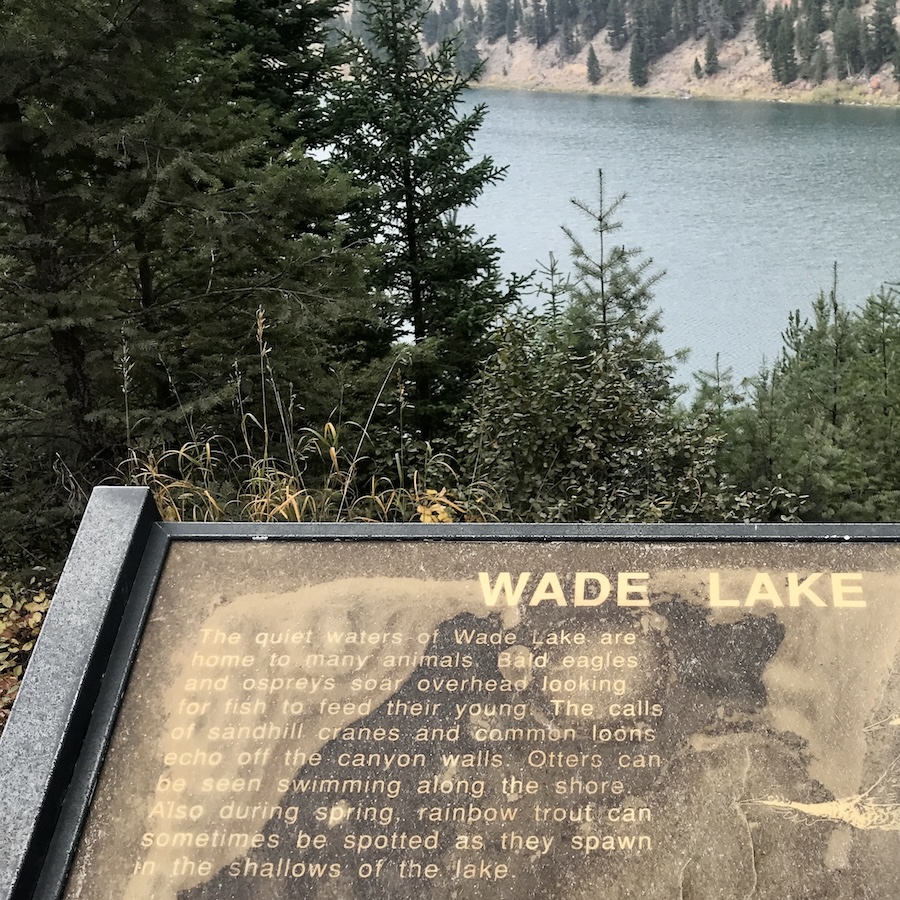 wade lake sign