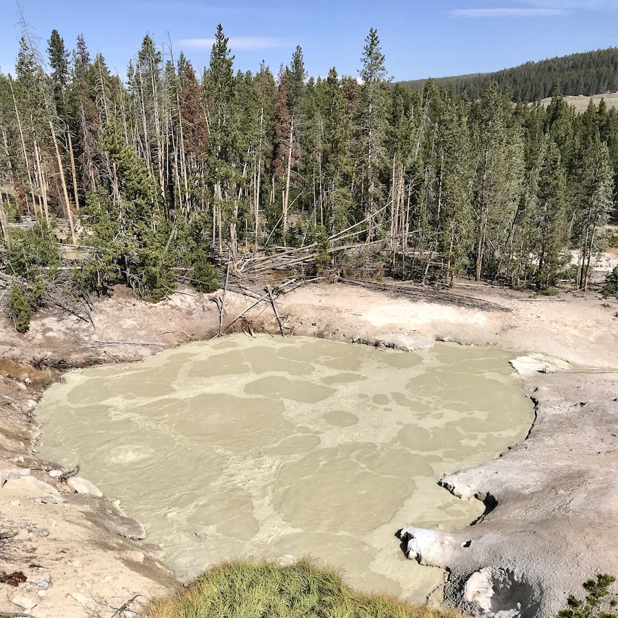 Bubbling hot pool