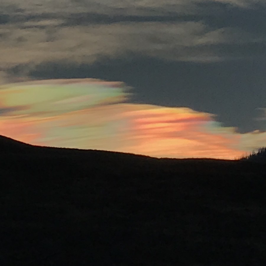 Colorful fire rainbow