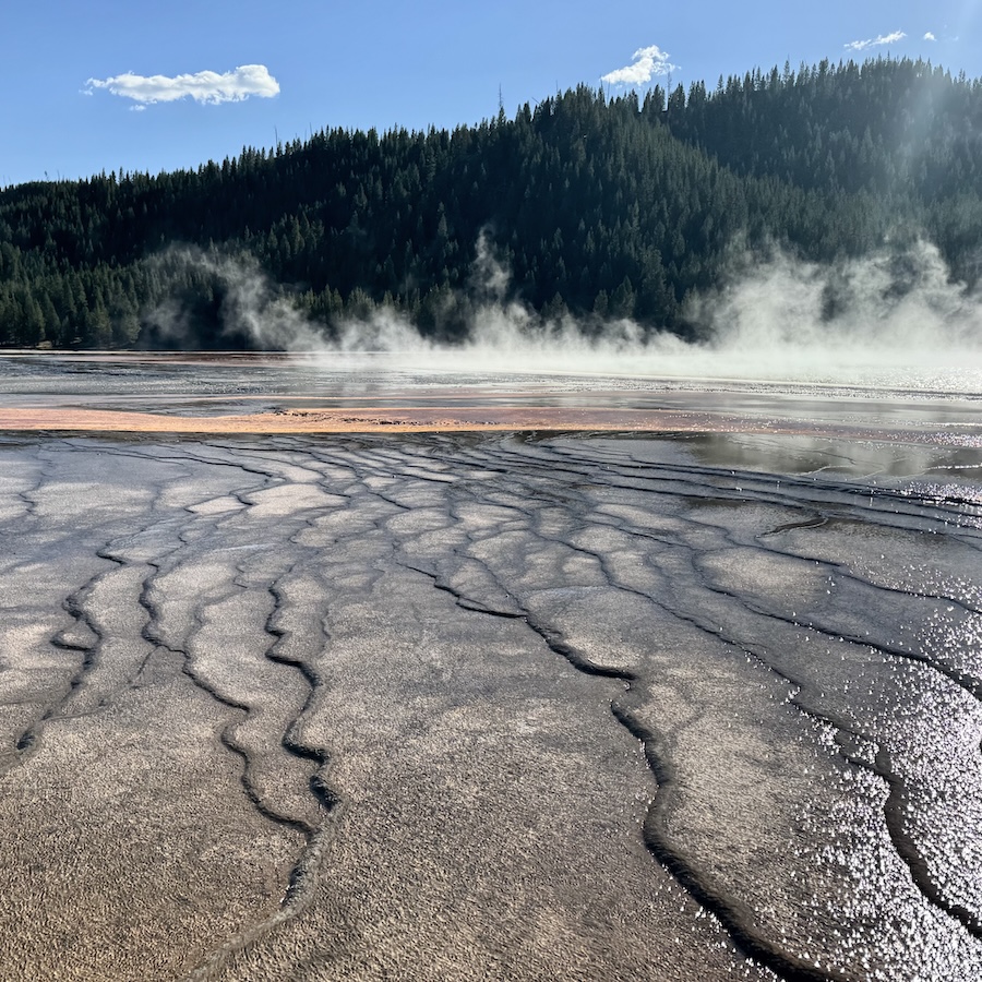 Moon scapes at Grand Prismatic Springs in Yellowstone