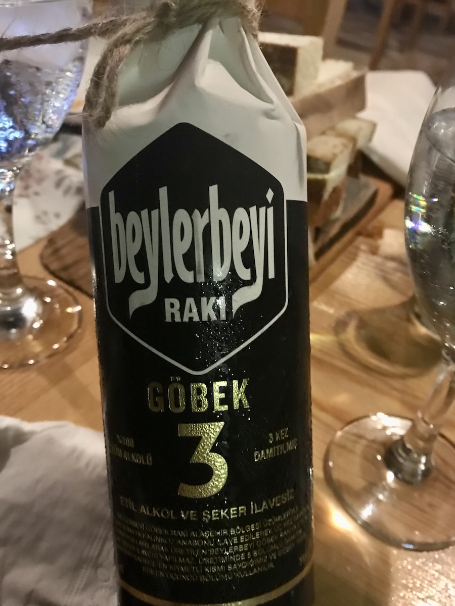 a bottle of raki at esinti