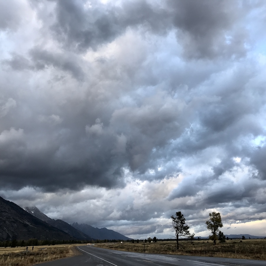 Moody cloud filled sky